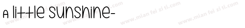 A little sunshine字体转换